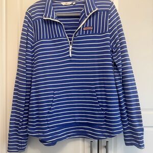 Vineyard Vines Royal Blue and White Striped Shep Shirt